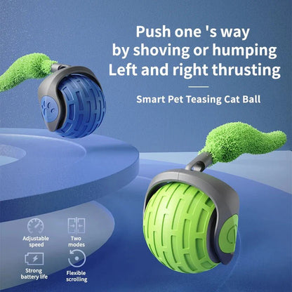 USB Rechargeable Interactive Electric Cat Toy Ball | Self-Rolling Teaser for Indoor Cats
